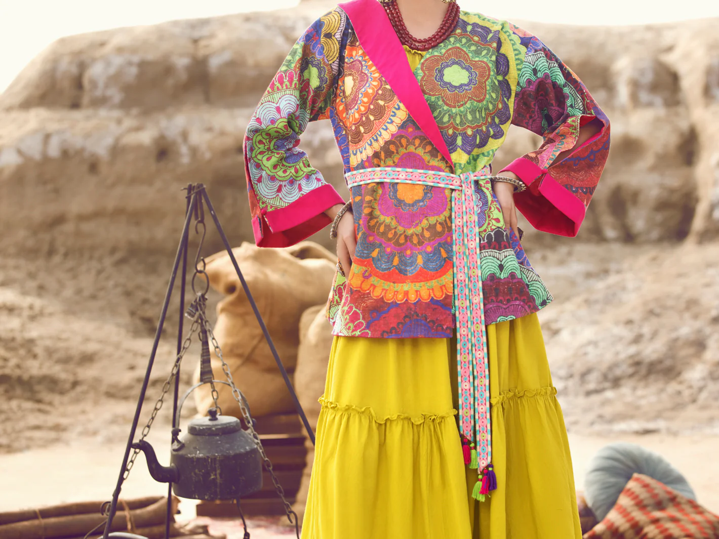 Multicolor Khaddar Jacket - AWP-JT-395 - Image 3