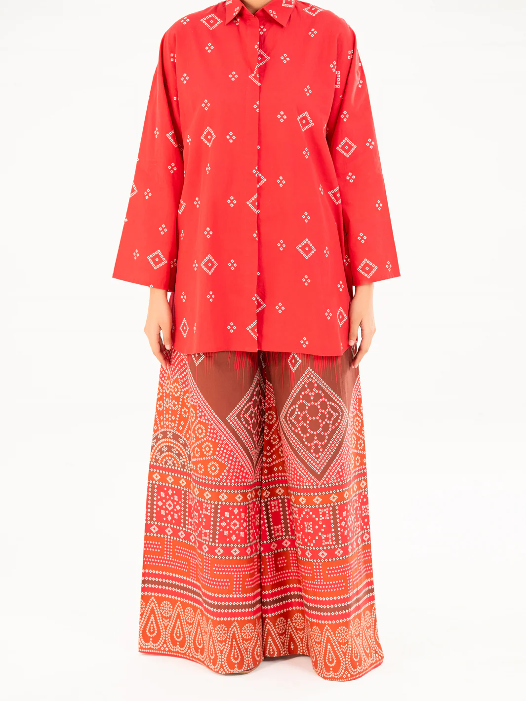 Red Cambric Kurti - AWP-LK-846 - Image 4