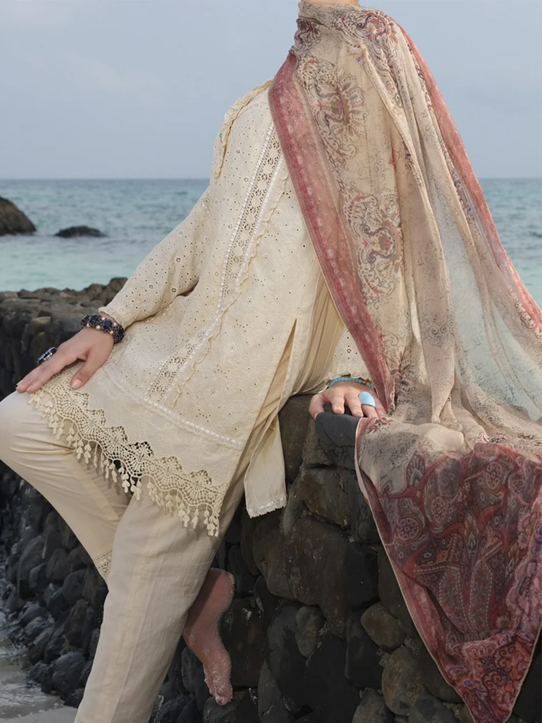 Beige 3 Piece Stitched - ALP-709 - Image 2