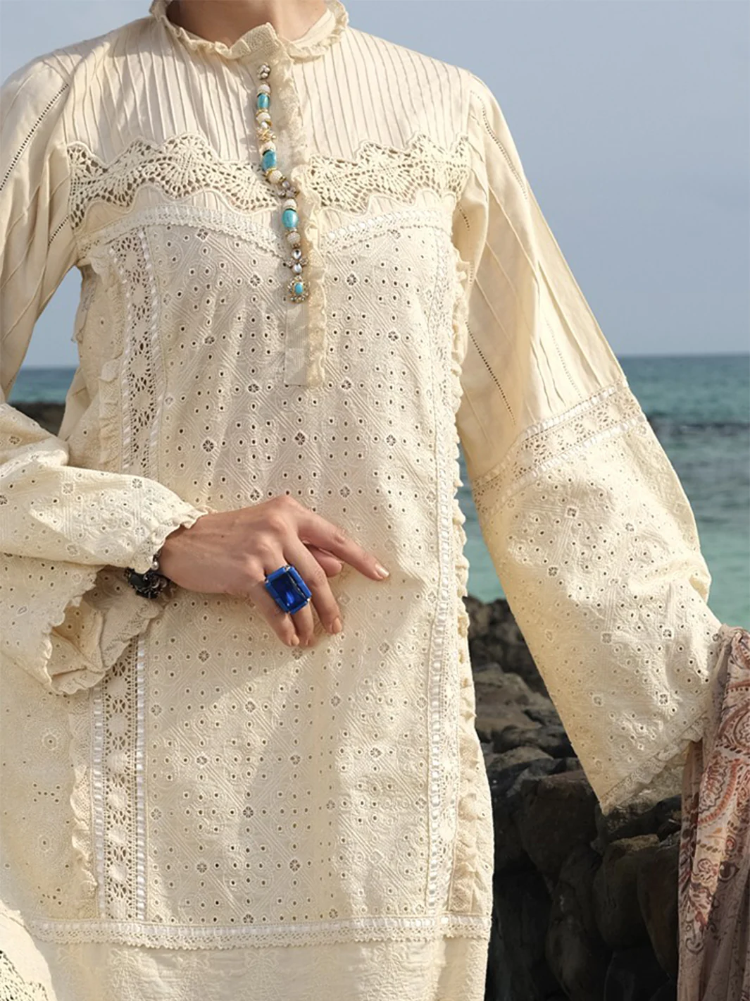 Beige 3 Piece Stitched - ALP-709 - Image 3