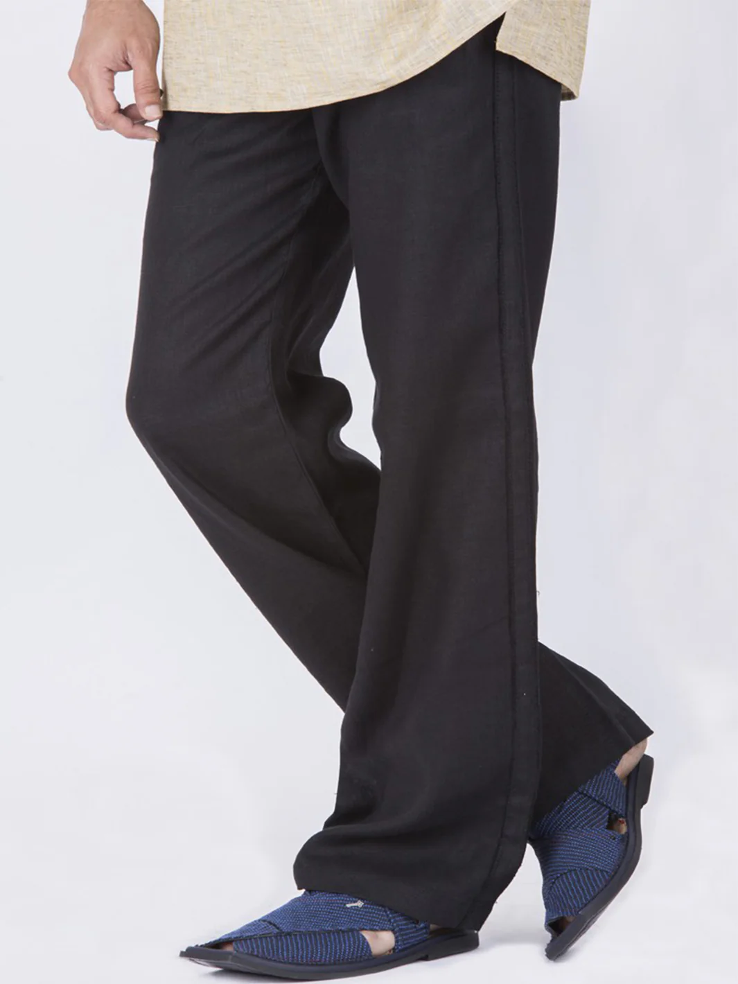 Black Men Linen Pant - AL-MP-005A