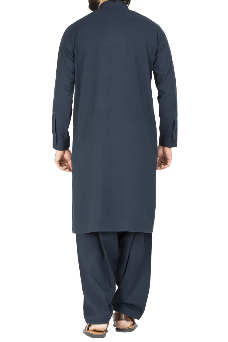 Blue Blended Kameez Shalwar - AL-KS-2444 - Image 3