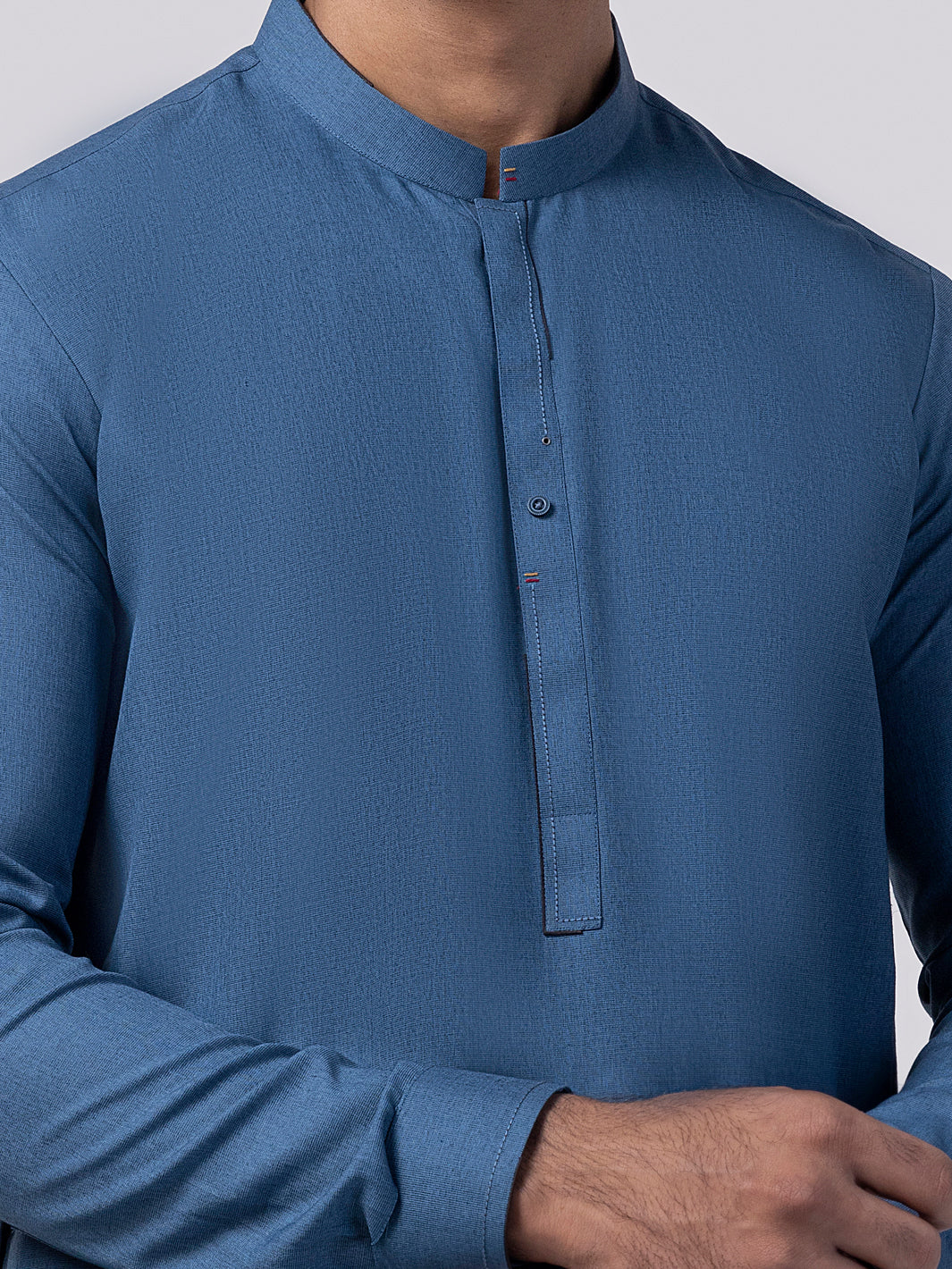 Blue Kameez Shalwar - AL-KS-3021 - Image 2