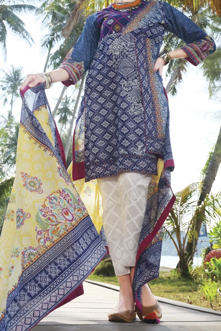Blue Lawn 3 Piece Unstitched - ALP-614