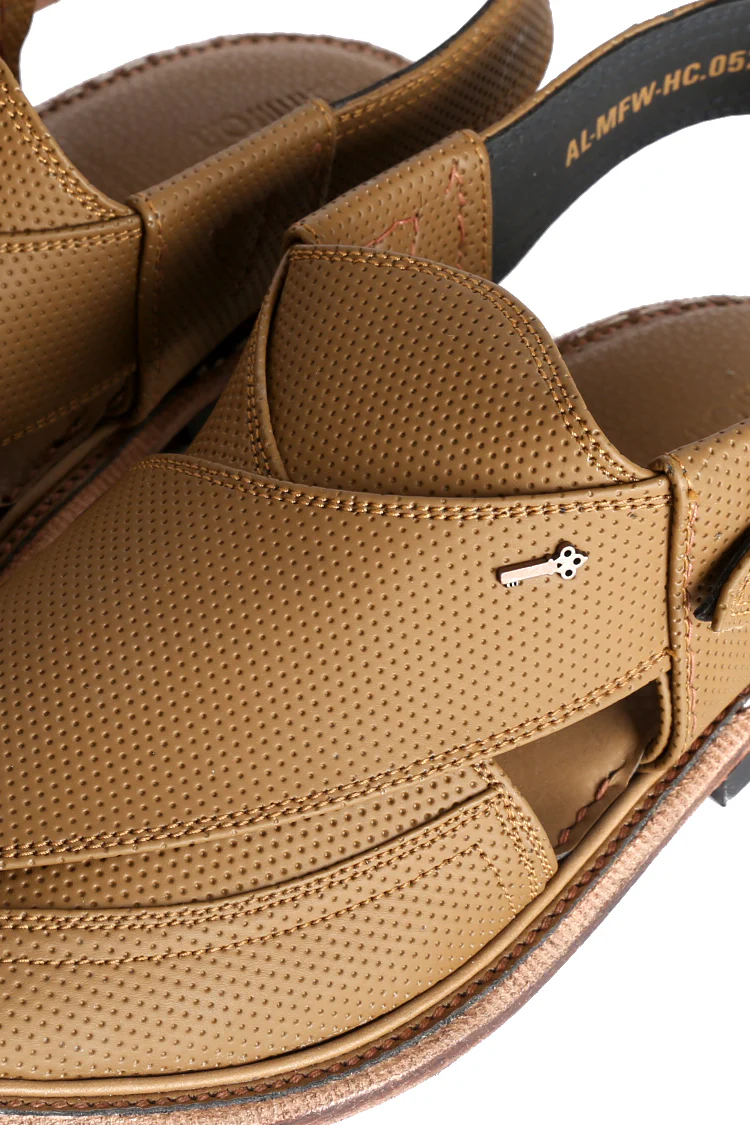 Brown Peshawari Chappal - MFW-HC-052 - Image 2
