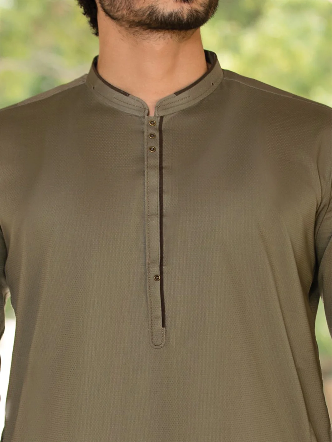 Green Cotton Kurta - AL-K-787 - Image 2