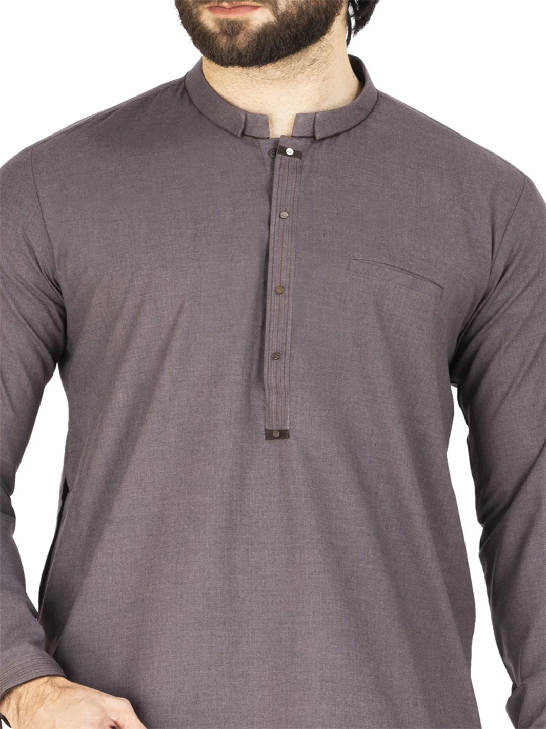 Grey Blended Kameez Shalwar - AL-KS-2442 - Image 2