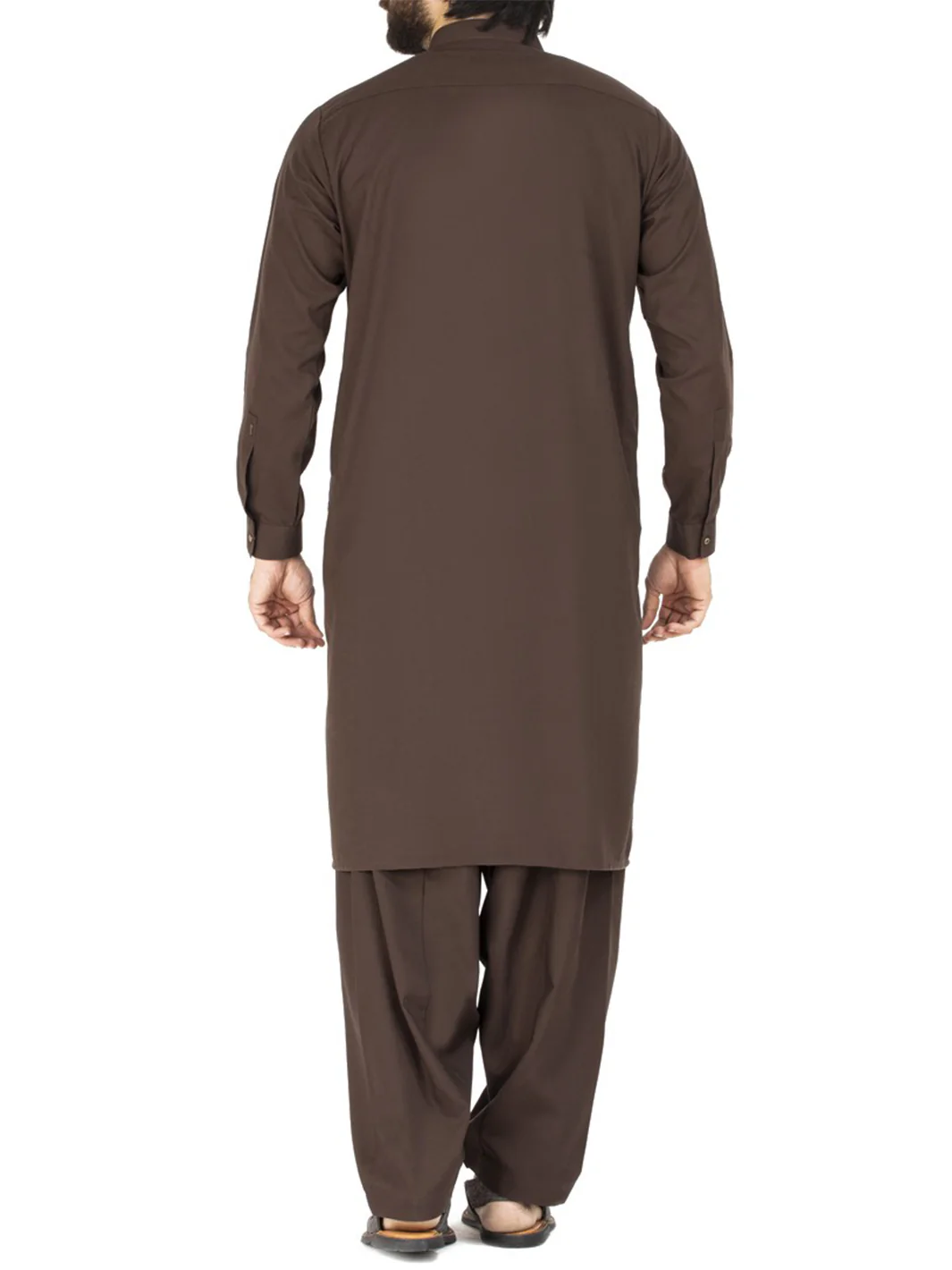 Grey Blended Kameez Shalwar - AL-KS-2443 - Image 3