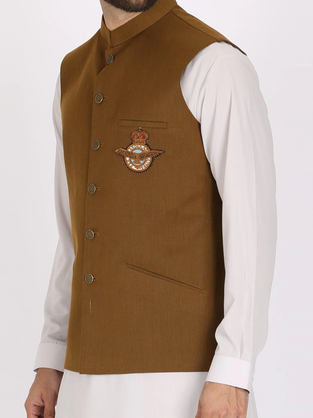 Khaki Suiting Waistcoat - WC-251 - Image 3