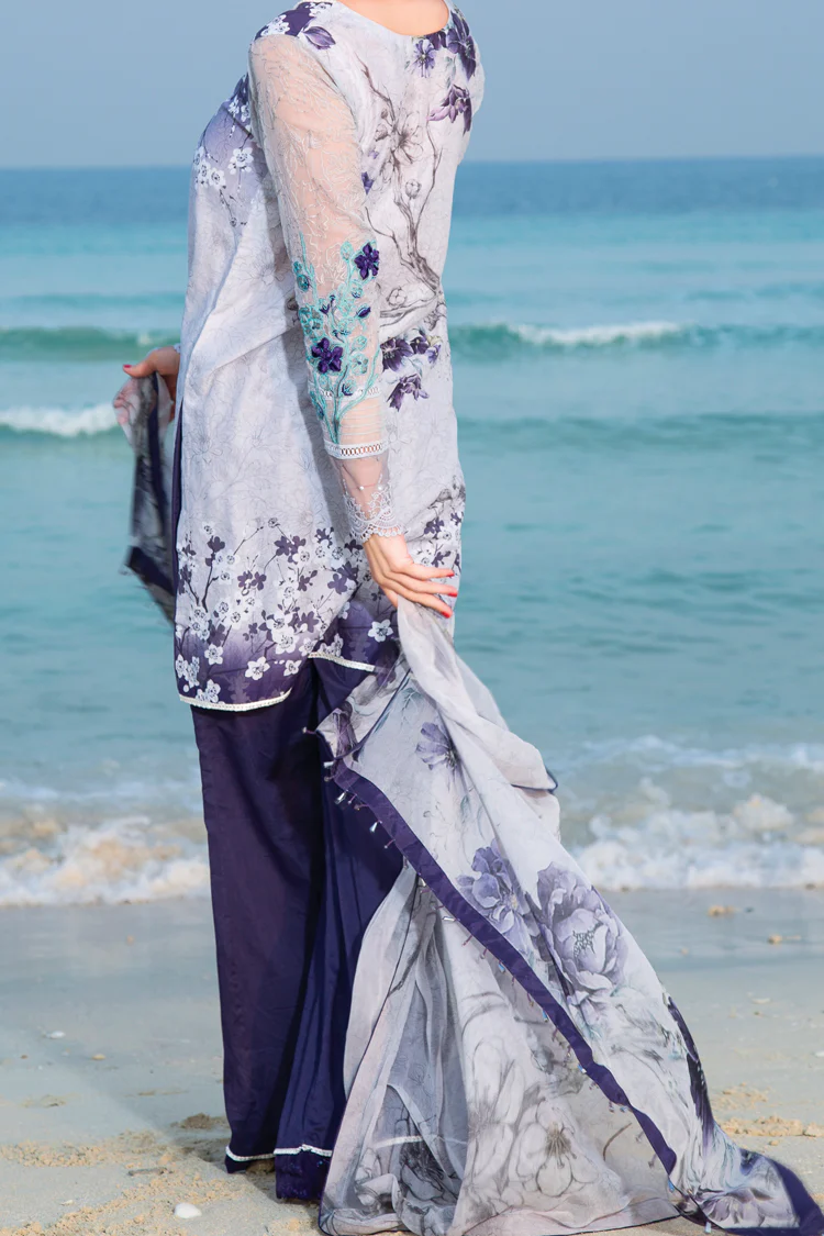 Purple Lawn 3 Piece Stitched - ALP-469 - Image 3