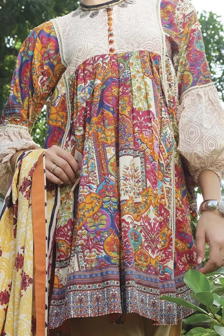 Multicolor Lawn 3 Piece Stitched - ALP-624 - Image 2