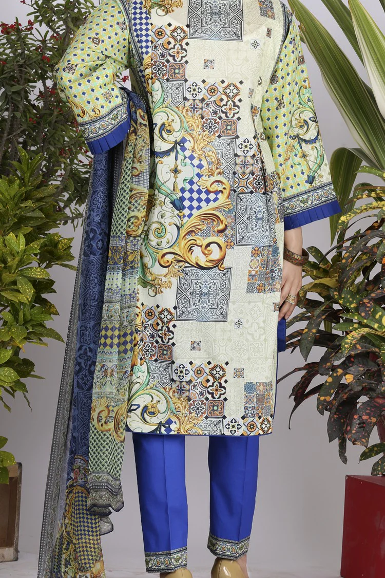 Multicolor Lawn 3 Piece Stitched - ALP-718 - Image 3