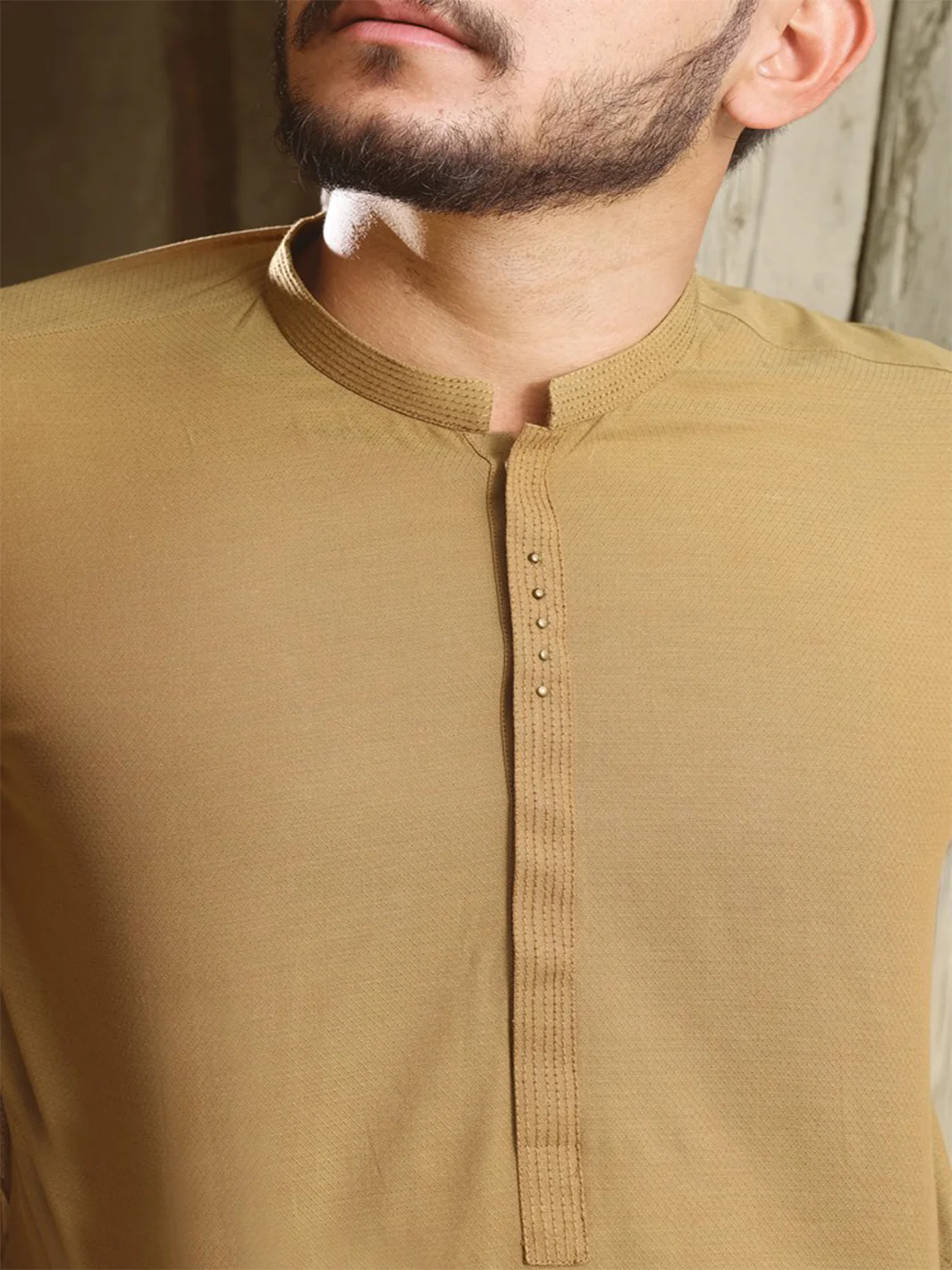 Mustard Blended Kurta - AL-K-828 - Image 3
