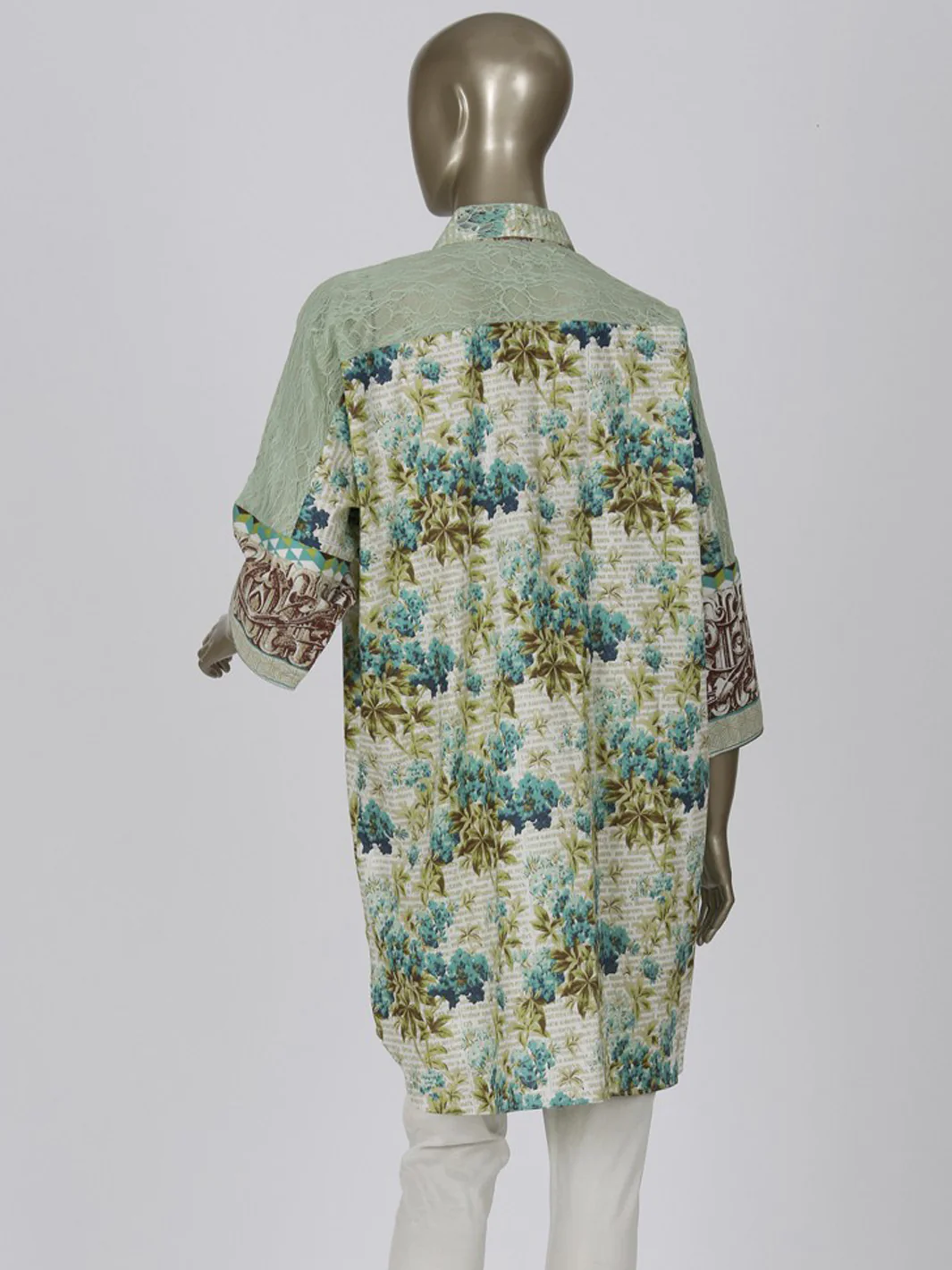 Off White Cotton Tunic - LK-513B - Image 3