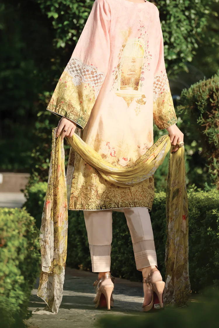 Pink Lawn 3 Piece Stitched - ALP-735 - Image 2
