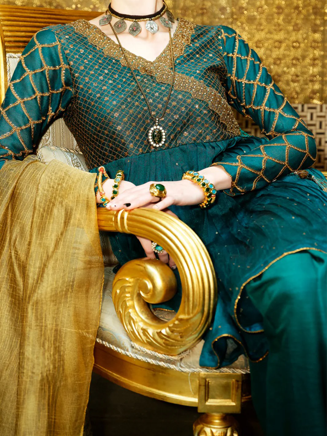 Turquoise Viscose 2 Piece Stitched - LKS-644 - Image 3